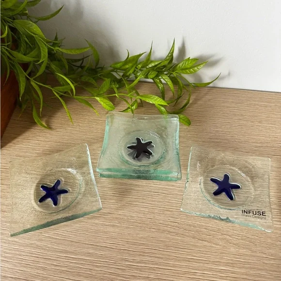 Infuse Glass Starfish Coasters - Picture 1 of 5